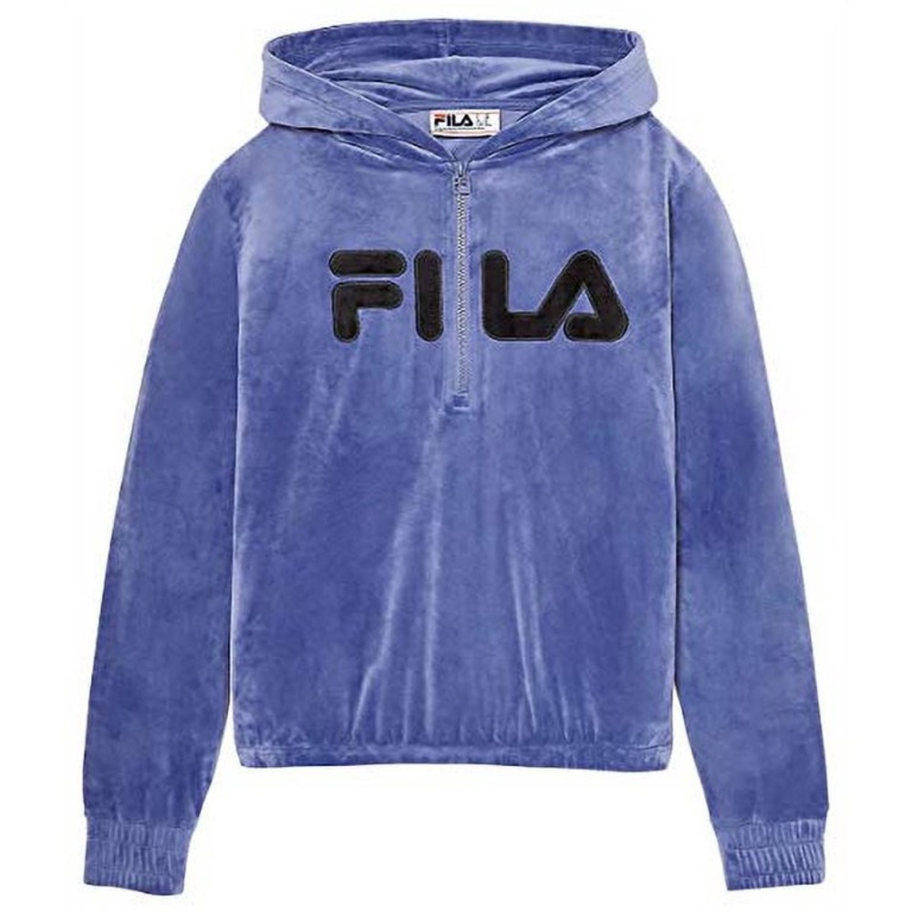 Fila Womens Velour Quarter Zip Hoodie